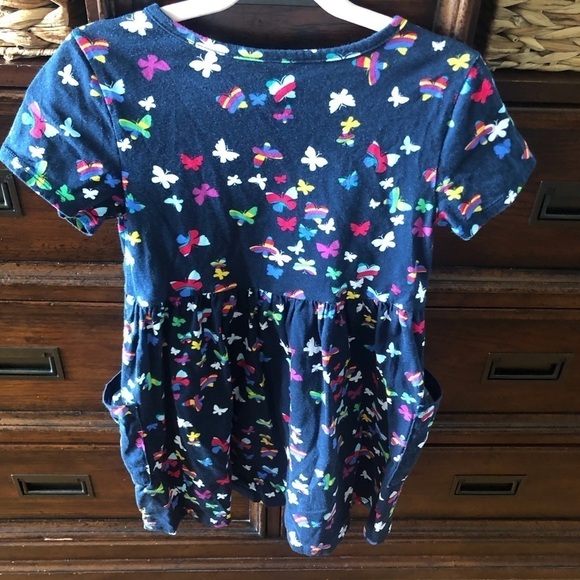 Wonder Nation blue butterfly dress with pockets in size S (6-6x) - Picture 2 of 7
